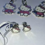 Серебряные детские серьги Hello Kitty фото