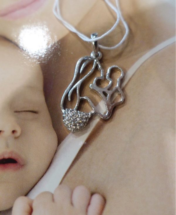 Серебряные подвески «Мама с малышом в руках» 001.146 фото